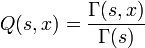 Regularized upper incomplete gamma function formula
